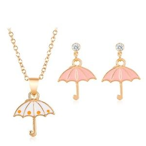 Adorable Umbrella Necklace Set- Childrens